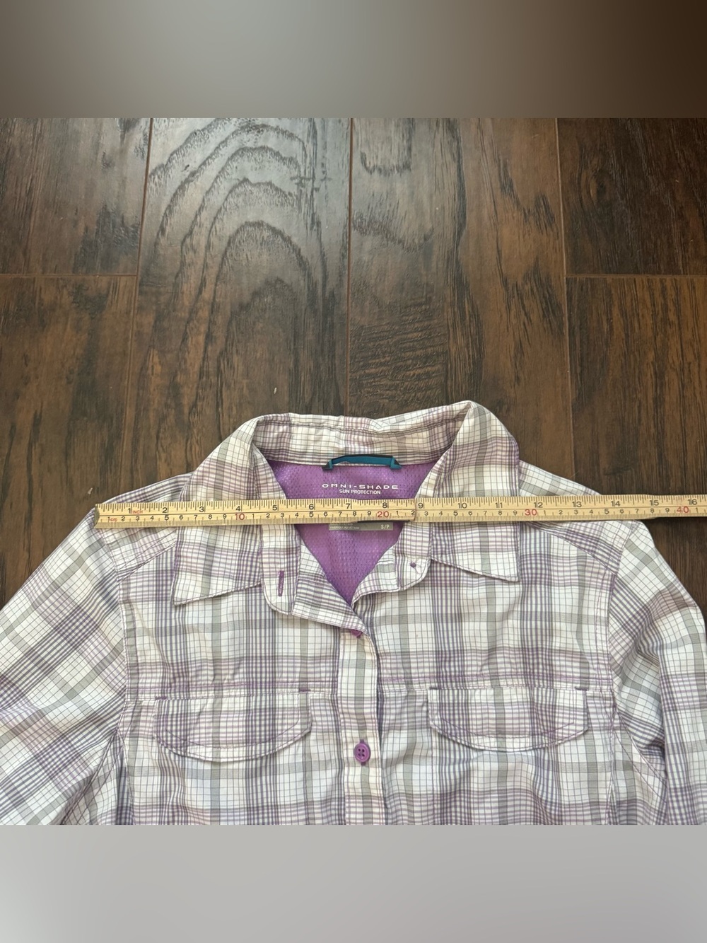 Columbia Size Small Silver Ridge Lite Plaid Long-Sleeve Shirt - Picture 9 of 10